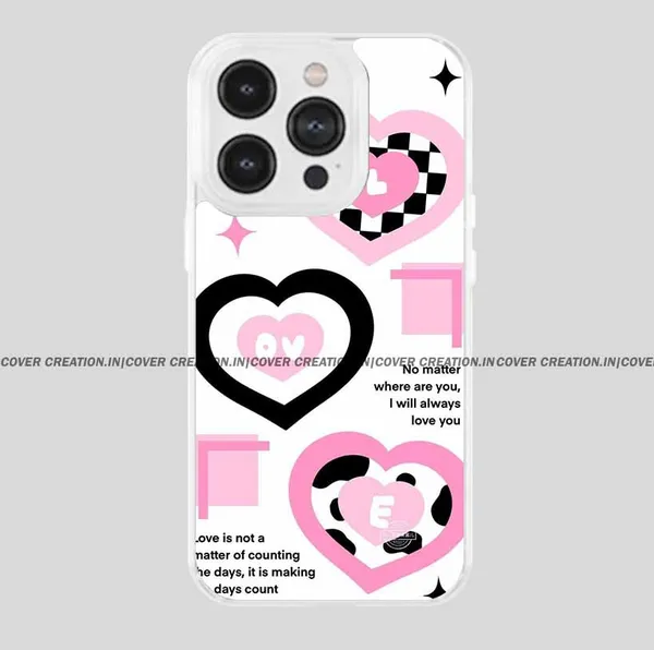 Pink_Off_white_&_Black_Soft_TPU_&_Metal_Back_Cover_For_Mobile_Phone