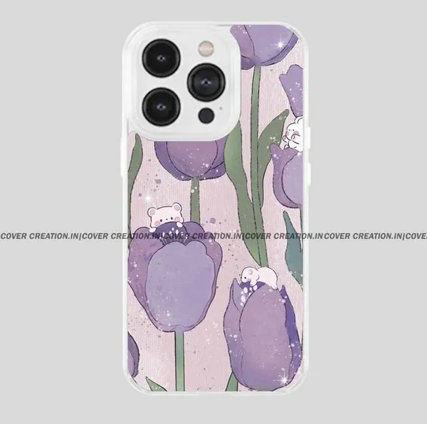 Purple_&_Beige_Soft_TPU_&_Metal_Back_Cover_For_Mobile_Phone