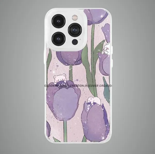 Purple_&_Beige_Soft_TPU_&_Metal_Back_Cover_For_Mobile_Phone