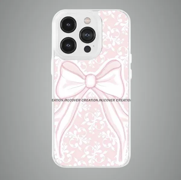 Pink_&_Off_white_Soft_TPU_&_Metal_Back_Cover_For_Mobile_Phone