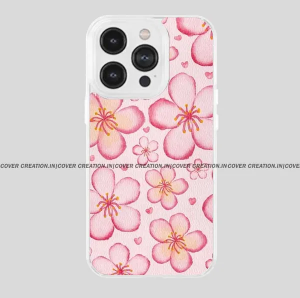 Pink_&_Off_white_Soft_TPU_&_Metal_Back_Cover_For_Mobile_Phone