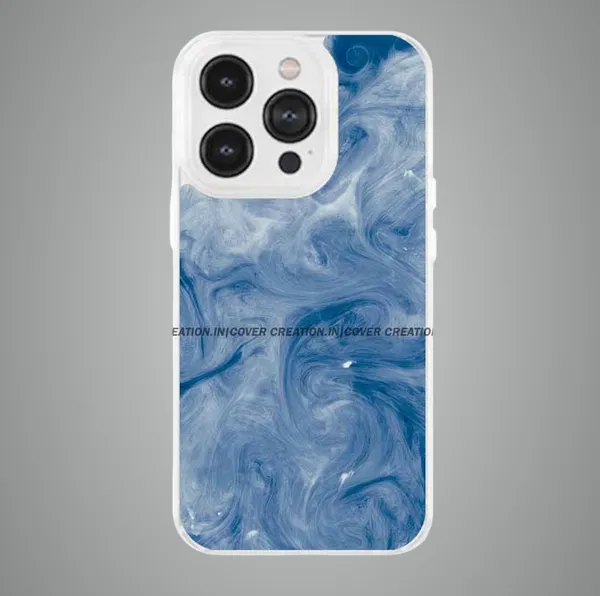Blue_&_Off_white_Soft_TPU_&_Metal_Back_Cover_For_Mobile_Phone