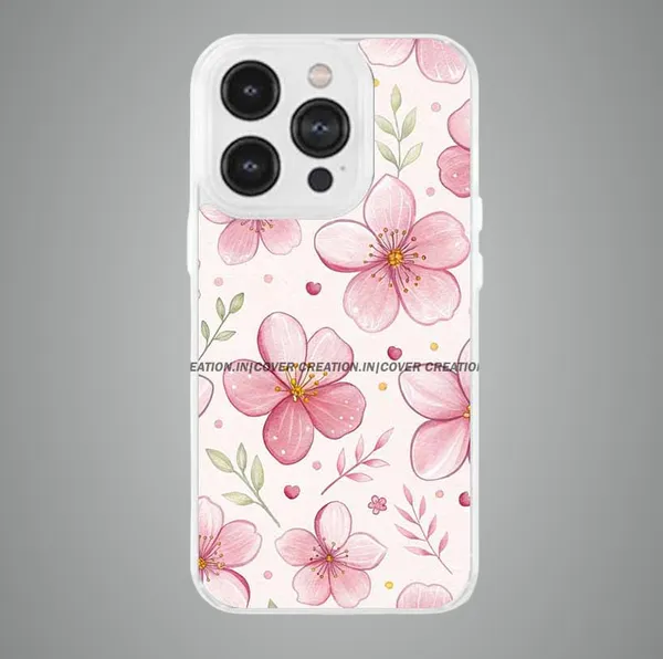 Off_white_&_Pink_Soft_TPU_&_Metal_Back_Cover_For_Mobile_Phone