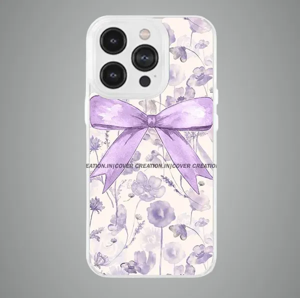 Purple_&_Off_white_Soft_TPU_&_Metal_Back_Cover_For_Mobile_Phone