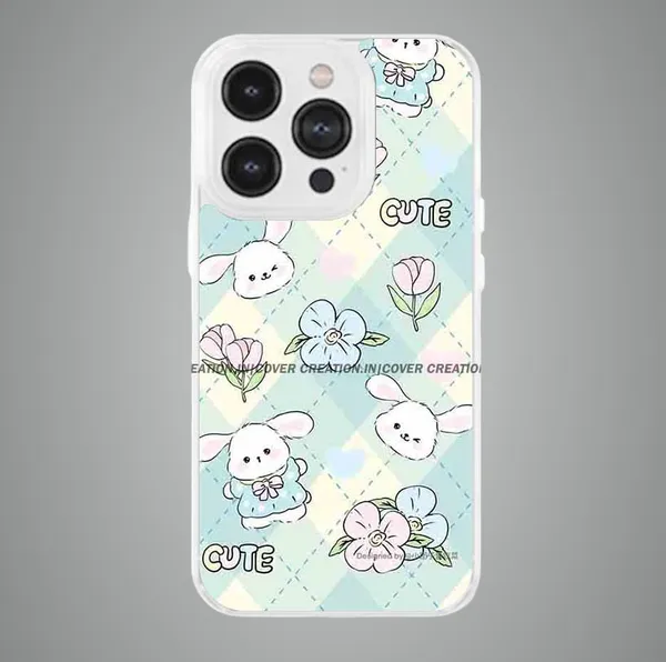 Off_white_&_Sky_Blue_Soft_TPU_&_Metal_Back_Cover_For_Mobile_Phone