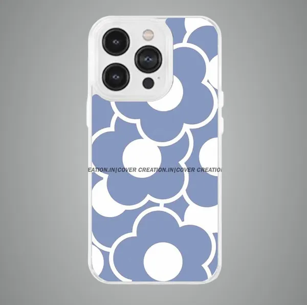 Blue_&_Off_white_Soft_TPU_&_Metal_Back_Cover_For_Mobile_Phone