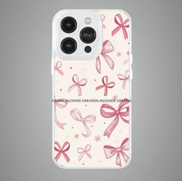Pink_&_Off_white_Soft_TPU_&_Metal_Back_Cover_For_Mobile_Phone