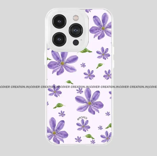 Purple_&_Off_white_Soft_TPU_&_Metal_Back_Cover_For_Mobile_Phone
