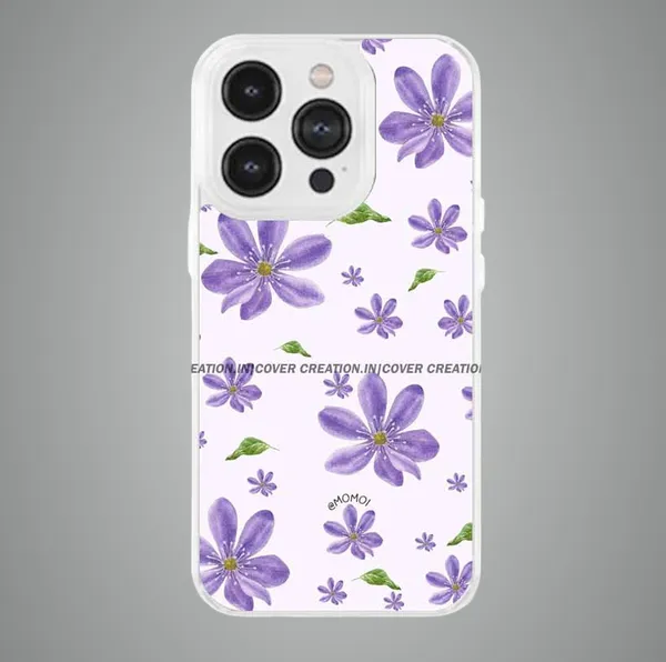 Purple_&_Off_white_Soft_TPU_&_Metal_Back_Cover_For_Mobile_Phone