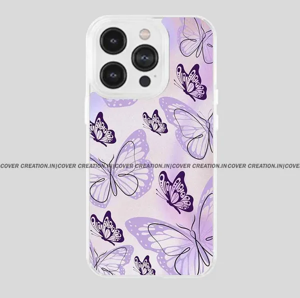 Purple_&_Off_white_Soft_TPU_&_Metal_Back_Cover_For_Mobile_Phone