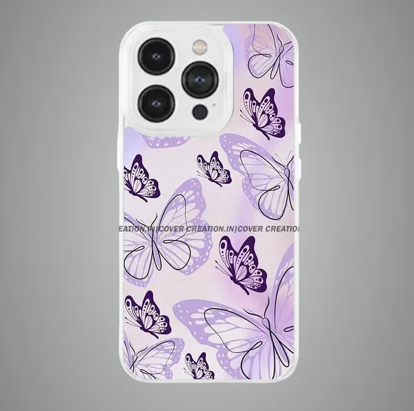 Purple_&_Off_white_Soft_TPU_&_Metal_Back_Cover_For_Mobile_Phone