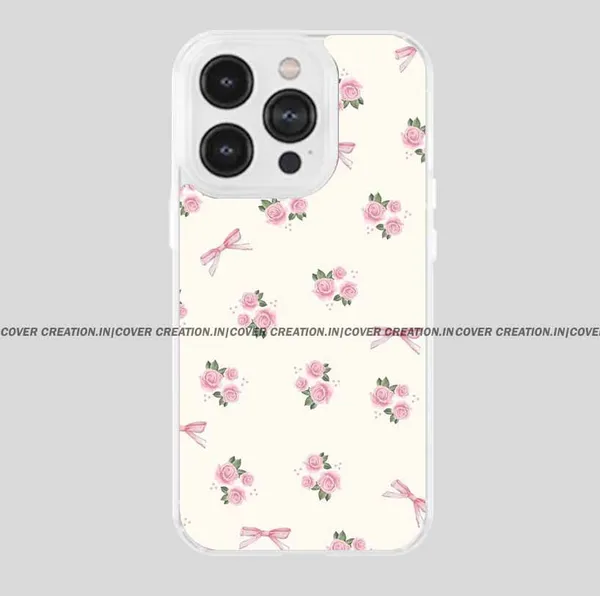 Off_white_&_Pink_Soft_TPU_&_Metal_Back_Cover_For_Mobile_Phone