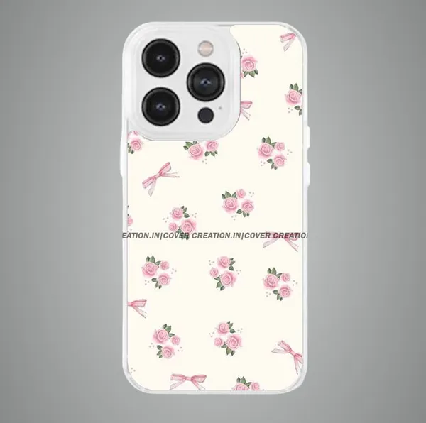 Off_white_&_Pink_Soft_TPU_&_Metal_Back_Cover_For_Mobile_Phone