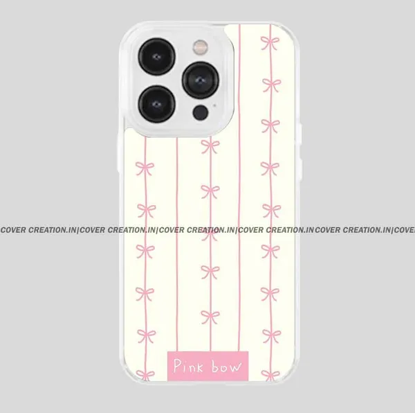 Pink_&_Off_white_Soft_TPU_&_Metal_Back_Cover_For_Mobile_Phone