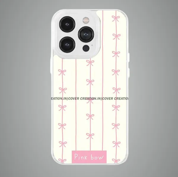 Pink_&_Off_white_Soft_TPU_&_Metal_Back_Cover_For_Mobile_Phone