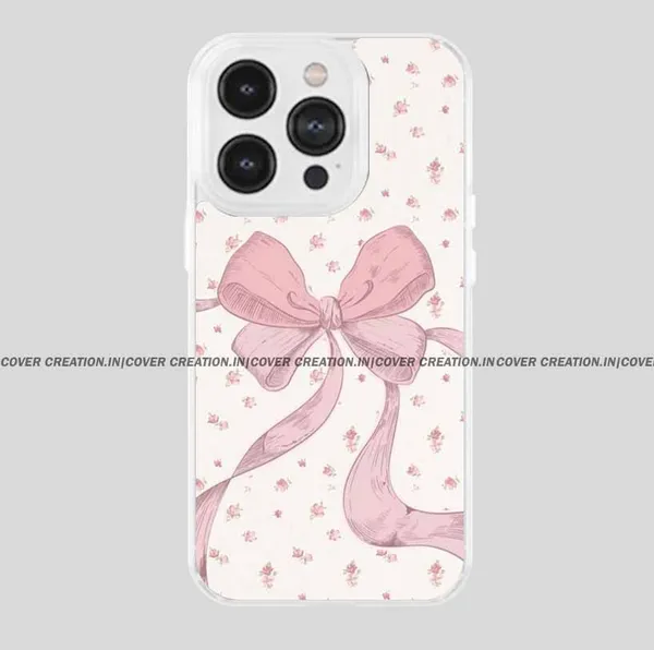 Off_white_&_Pink_Soft_TPU_&_Metal_Back_Cover_For_Mobile_Phone
