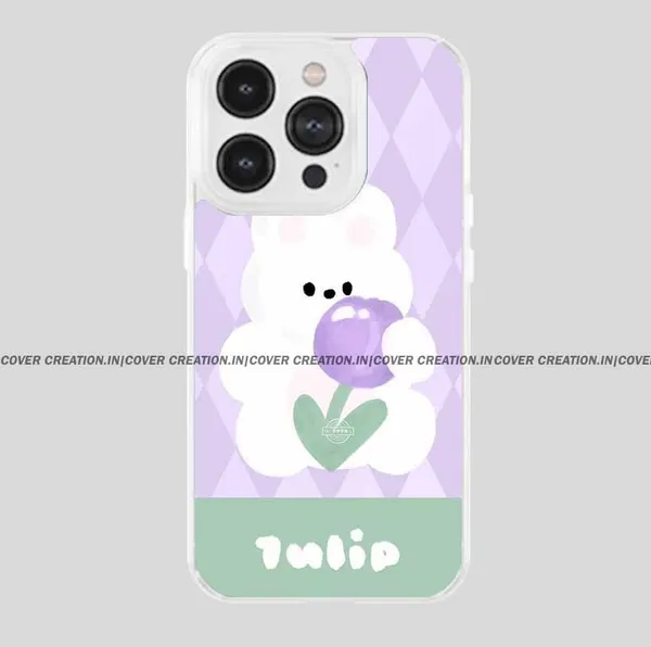 Purple_&_Off_white_Soft_TPU_&_Metal_Back_Cover_For_Mobile_Phone