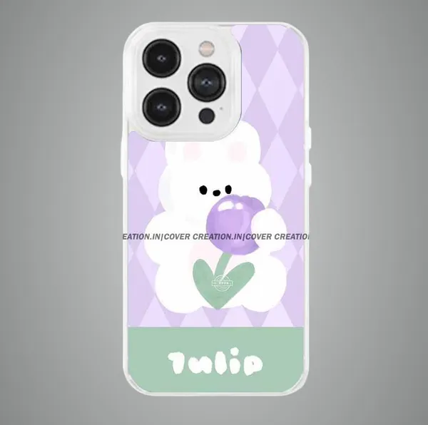 Purple_&_Off_white_Soft_TPU_&_Metal_Back_Cover_For_Mobile_Phone