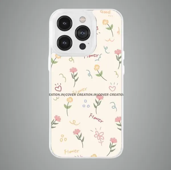 Beige_&_Pink_Soft_TPU_&_Metal_Back_Cover_For_Mobile_Phone
