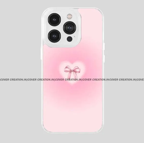 Off_white_&_Pink_Soft_TPU_&_Metal_Back_Cover_For_Mobile_Phone