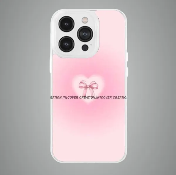 Off_white_&_Pink_Soft_TPU_&_Metal_Back_Cover_For_Mobile_Phone