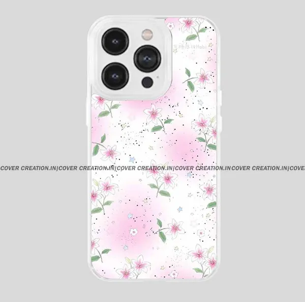 Off_white_&_Pink_Soft_TPU_&_Metal_Back_Cover_For_Mobile_Phone