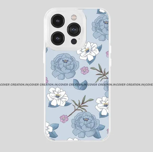 Blue_&_Off_white_Soft_TPU_&_Metal_Back_Cover_For_Mobile_Phone
