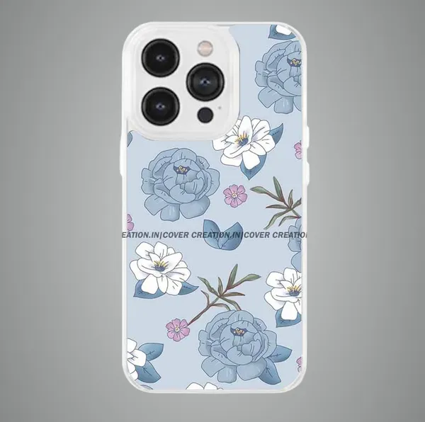 Blue_&_Off_white_Soft_TPU_&_Metal_Back_Cover_For_Mobile_Phone