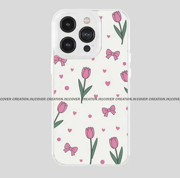 Off_white_&_Pink_Soft_TPU_&_Metal_Back_Cover_For_Mobile_Phone