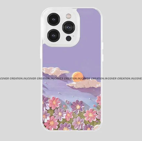 Purple_&_Pink_Soft_TPU_&_Metal_Back_Cover_For_Mobile_Phone