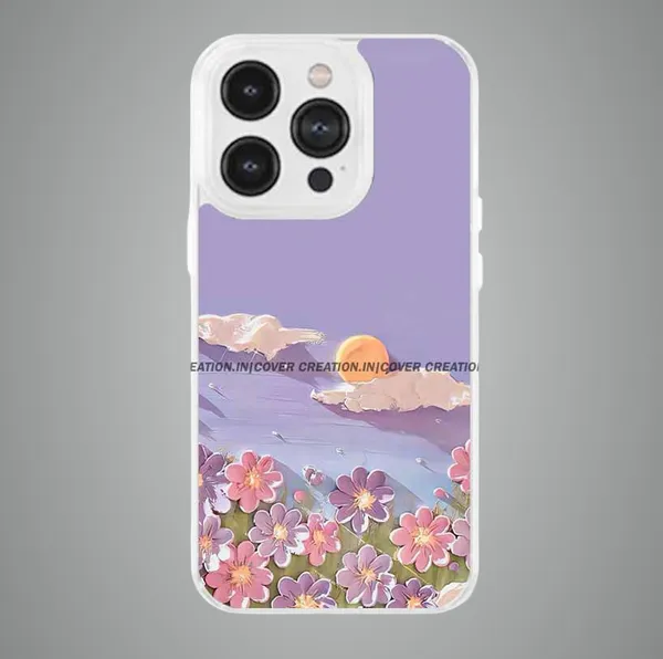 Purple_&_Pink_Soft_TPU_&_Metal_Back_Cover_For_Mobile_Phone