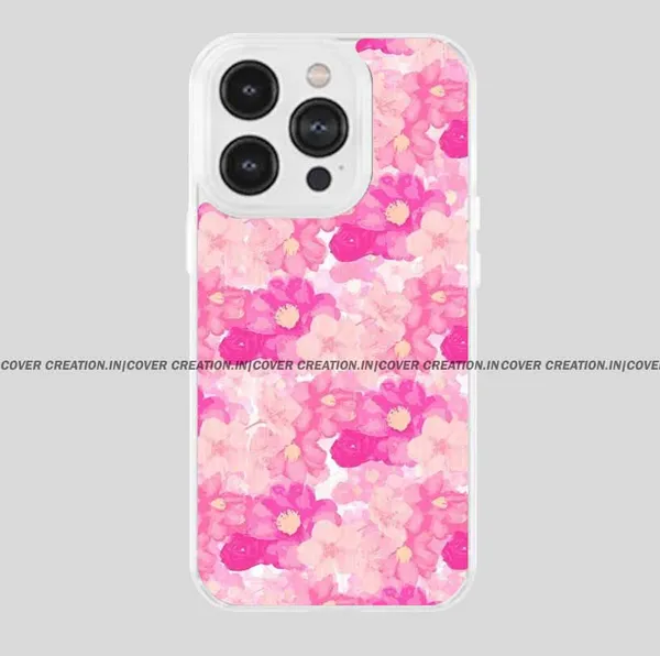 Pink_&_Off_white_Soft_TPU_&_Metal_Back_Cover_For_Mobile_Phone