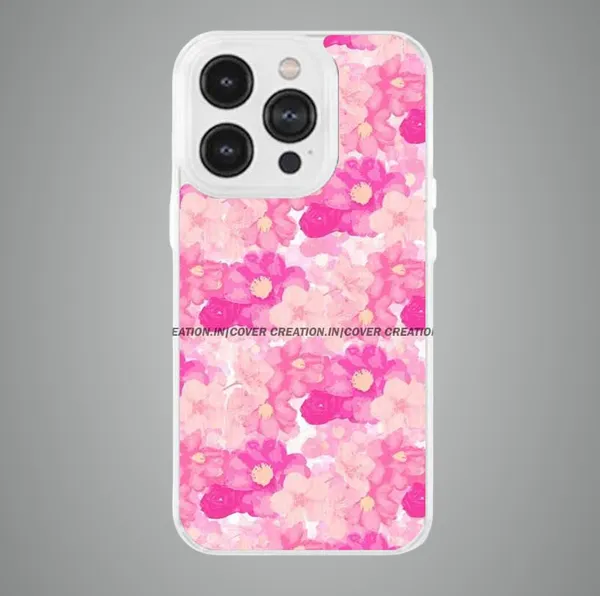 Pink_&_Off_white_Soft_TPU_&_Metal_Back_Cover_For_Mobile_Phone