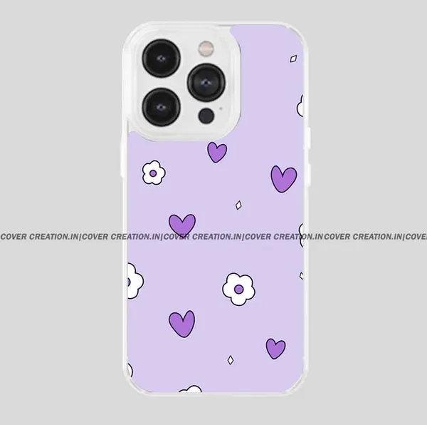 Off_white_&_Purple_Soft_TPU_&_Metal_Back_Cover_For_Mobile_Phone