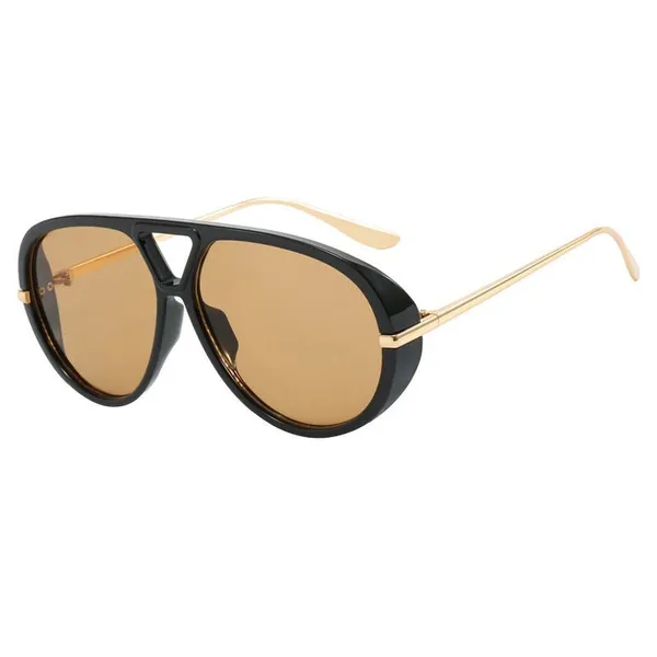 Black_And_Gold_Plastic_Sunglasses_For_Unisex