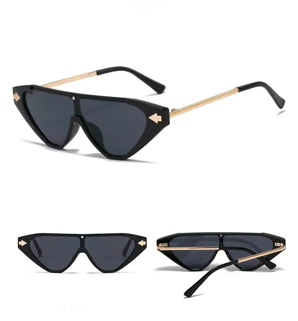 Black_And_Gold_Plastic_Sunglasses_For_Unisex