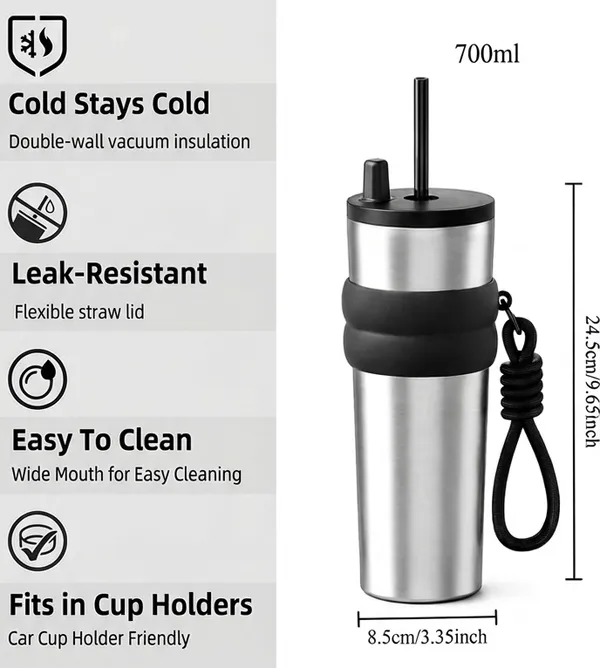 Lapocci_Tumbler_710_Ml_SUS_316_Premium_Steel_Tumbler_Vacuum_Flask_Water_Gym_Bottle_Silver_Leak_Proof_Lid_with_Straw_Carrying_Rope_Sipper_Bottle_For_Tea_Coffe_Water_Insulated_Hold_and_Cold