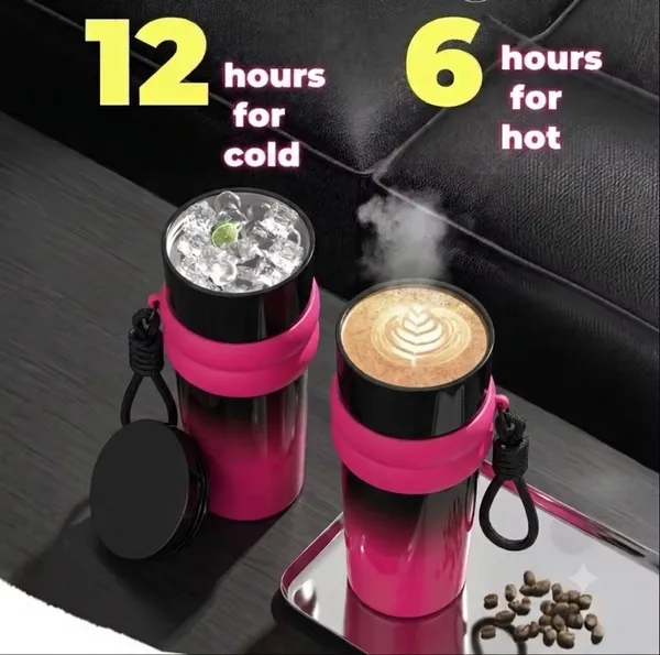 Tumbler_710_Ml_SUS_316_Superior_Steel_Tumbler_Vacuum_Flask_Water_Gym_Bottle_Smooth_Red_and_Black_Color_Leak_Proof_Lid_with_Straw_Carrying_Rope_Sipper_Bottle_For_Tea_Coffe_Water_Insulated_Hold_and_Cold