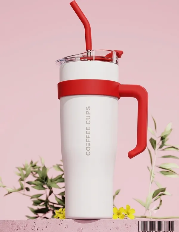 Lapocci_Stainless_Steel_1200_Ml_Tumbler_Water_Bottle_Vacuum_Flask_with_Lid_&_Steel__Green_for_Gym_Office_Travel_Fits_in_Car_Cupholder_(Red_&_White)