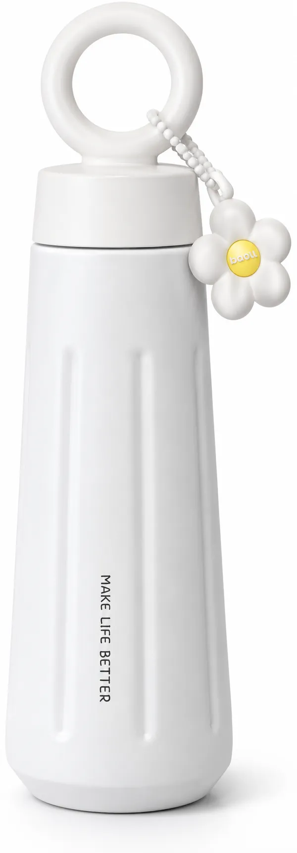 Lapocci_Cute_Stainless_Steel_316_Insulated_Tumbler_Water_Bottle_450ml_for_Girls_Leak_Proof_Thermos_Flask_Ring_Handle_With_Flower_Charm_Cute_White_Travel_Coffee_Mug_Gift_Hot_and_Cold_Bottle