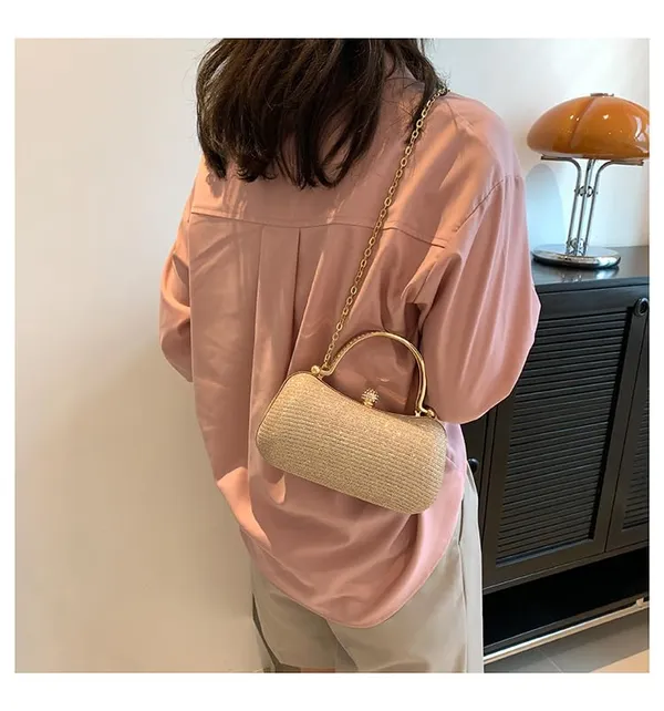 Gold_Luna_S_Evening_Clutch_Purse_Structured_Sling_Party_Dinner_For_Women