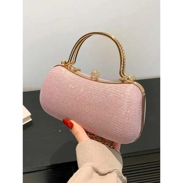 Pink_Luna_S_Evening_Clutch_Purse_Structured_Sling_Party_Dinner_For_Women