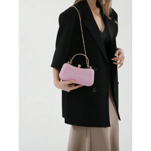 Pink_Luna_S_Evening_Clutch_Purse_Structured_Sling_Party_Dinner_For_Women