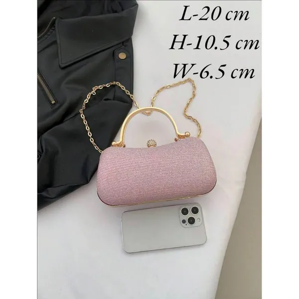 Pink_Luna_S_Evening_Clutch_Purse_Structured_Sling_Party_Dinner_For_Women