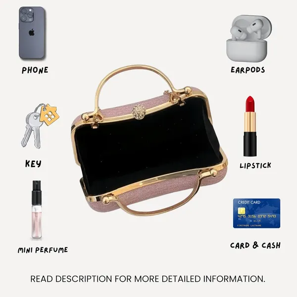 Pink_Luna_S_Evening_Clutch_Purse_Structured_Sling_Party_Dinner_For_Women