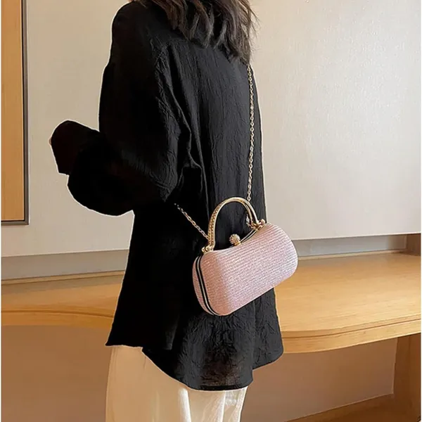 Pink_Luna_S_Evening_Clutch_Purse_Structured_Sling_Party_Dinner_For_Women