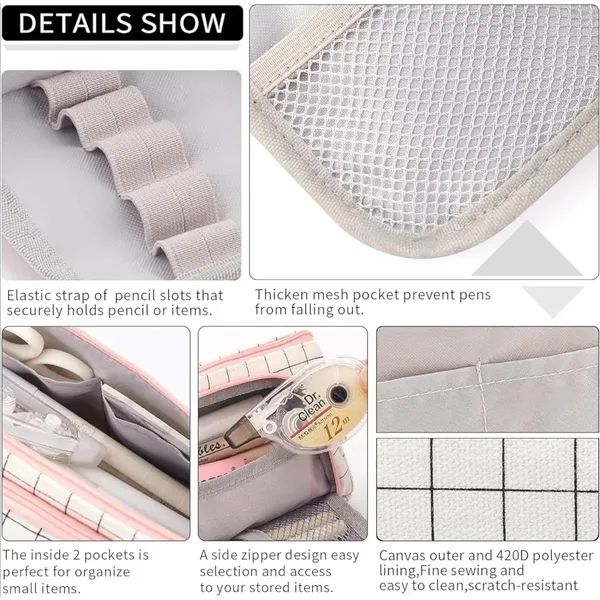 White_Aesthetic_Korean_Pencil_Case_College_Students_Girls_Large_Capacity_Pencil_For_Women