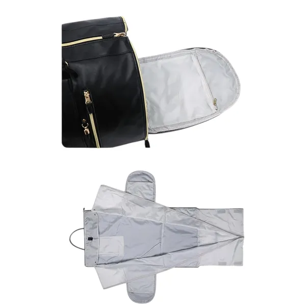 Black_Foldable_Duffle_Bag_Travel_Convertible_Carry_On_Large_Size_Garments_For_Women
