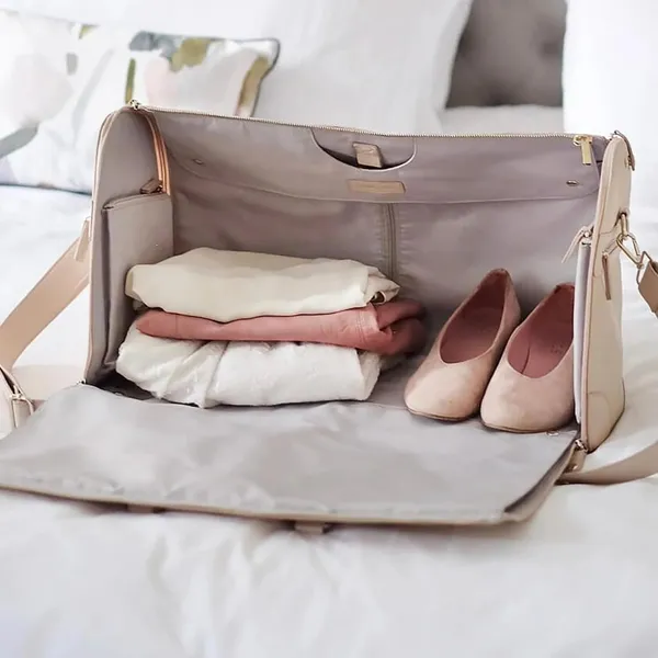 Brown_Foldable_Duffle_Bag_Travel_Convertible_Carry_On_Large_Size_Garments_For_Women
