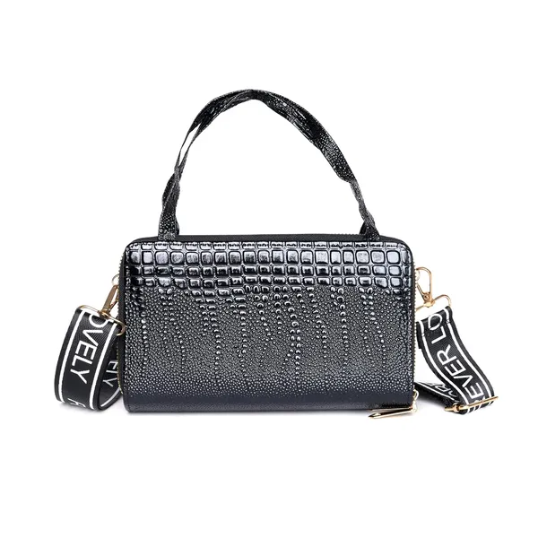 Black_Crococharm_Pu_Leather_Mini_Sling_Bag_Mini_Crossbody_Dual_For_Women